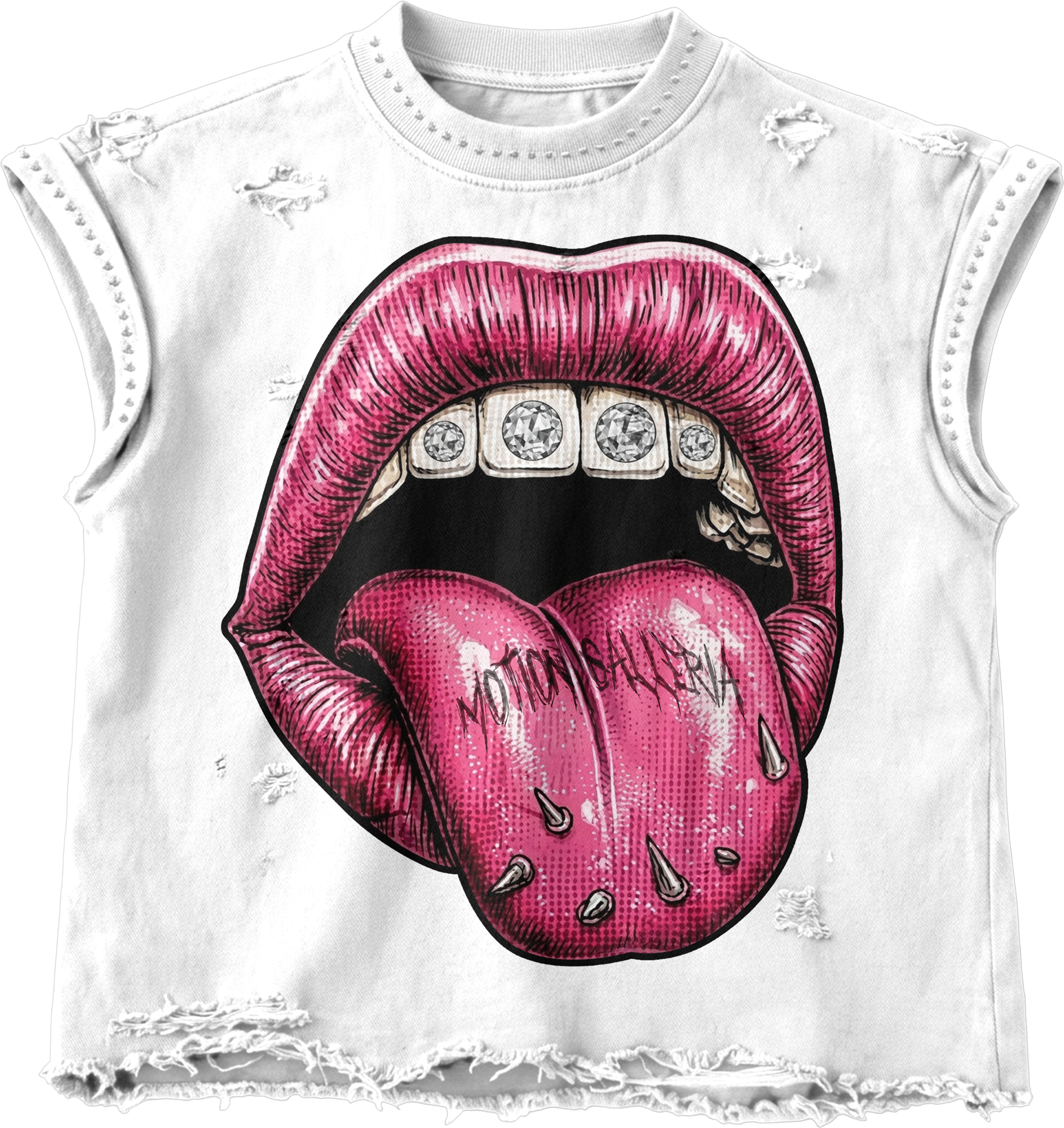 DISTRESSED MOTION TEE